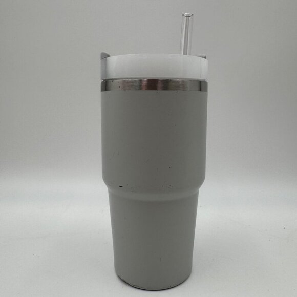Stanley Insulated Stainless Steel Grey 20oz Cup with new Straw - Picture 3 of 8